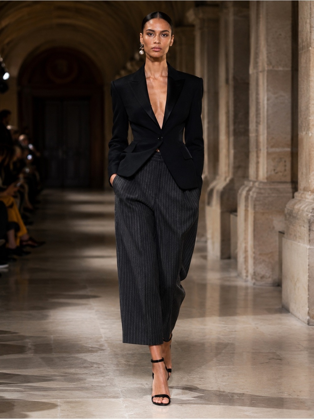 Alexander McQueen Pleated Pinstripe Pants